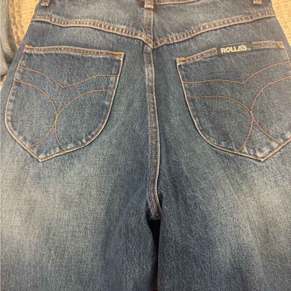 ROLLA'S Blue Relaxed Jeans with Vintage Wash
